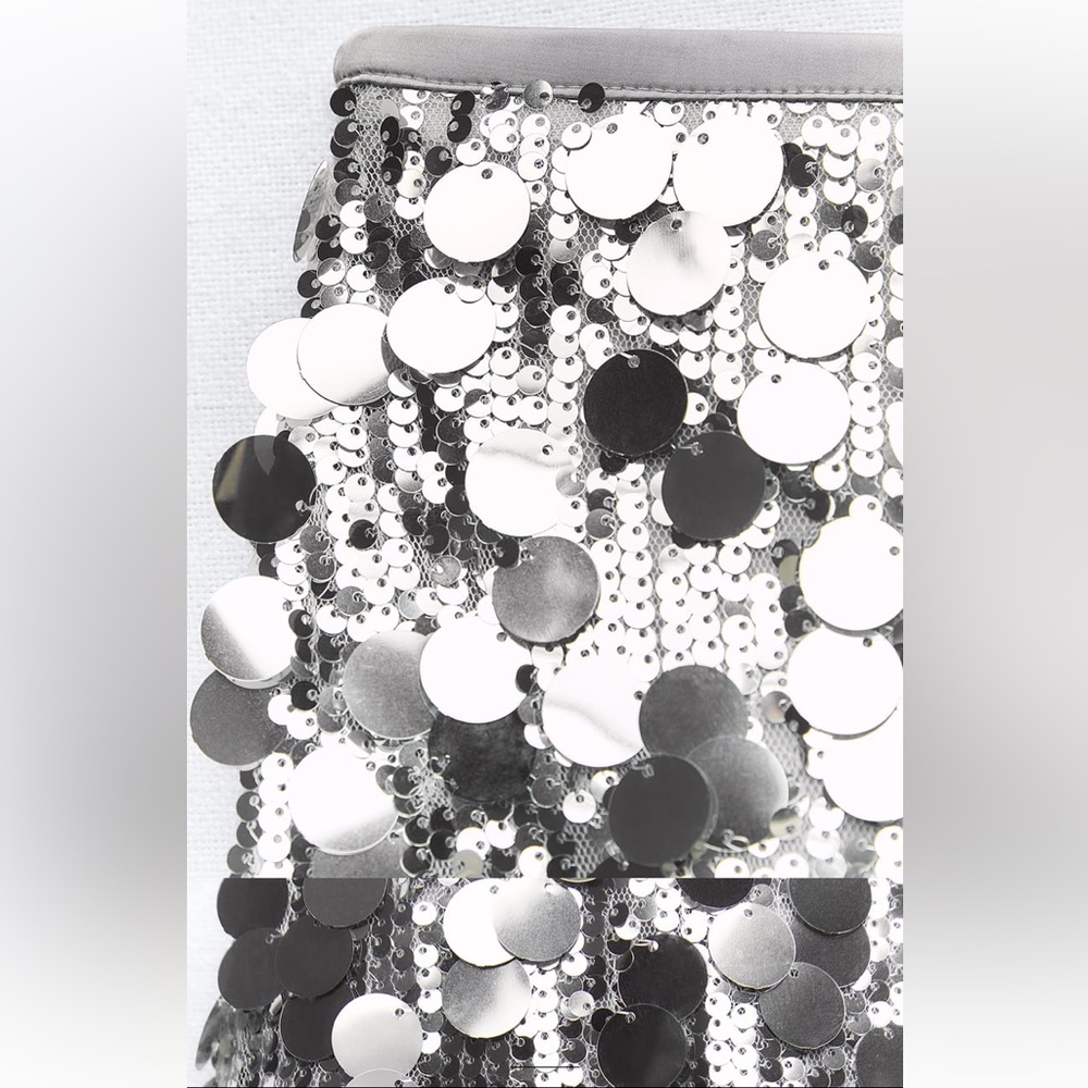 Zara SEQUIN MINI SKIRT - Picture 13 of 16